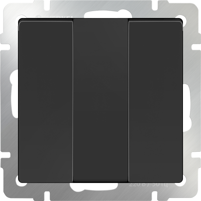 Выкл. 3кл. (черный матовый) W1130008