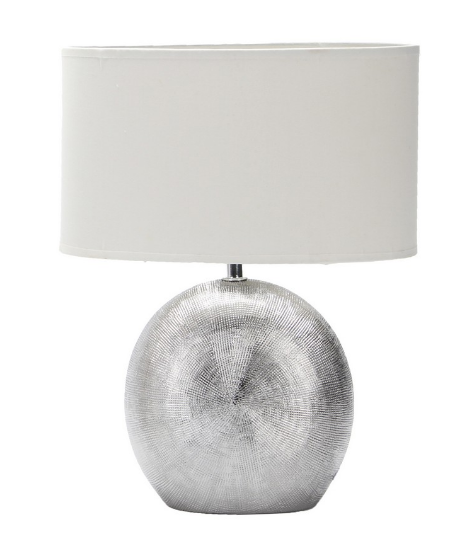 Настольная лампа Omnilux OML-82314-01 Valois серебро/белый 1х60W E27